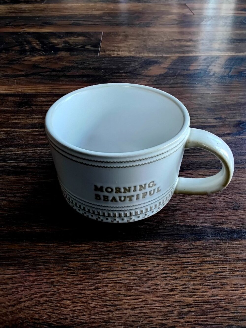 Hearth & Hand Magnolia Stoneware "Morning Beautiful" Coffee Mug. 15 fl oz